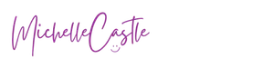 Pink handwritten-style Michael Castle text on a black background.